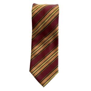 Brioni Holiday Gryffindor Metallic Gold Academia Old Money Preppy Tie 100% Silk